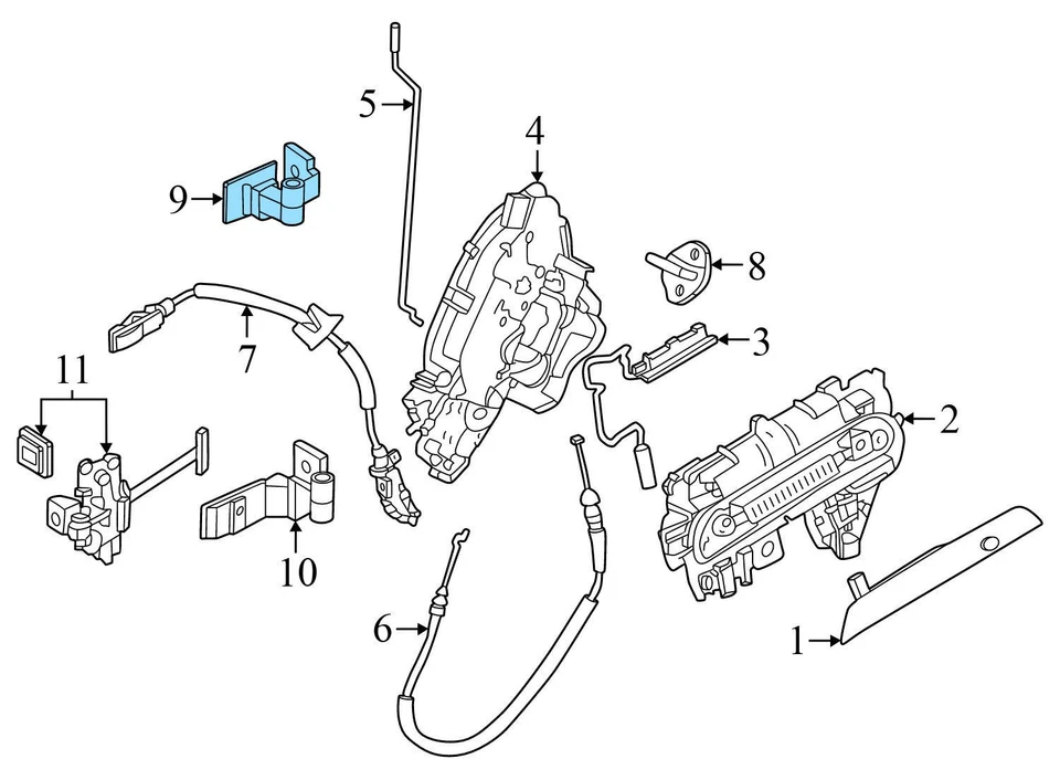 BMW 340I XDRIVE 2016-2018 - bisagra puerta superior trasera izquierda 7284545 Foto 3 de 4