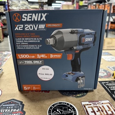 Senix PDWX2-M5-0 20V Max* Brushless 3/4'' Cordless Impact Wrench (Tool Only) New