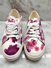 Rare Superga 2750 Shoe FLORALMELULW Purple/Ivory Multi Floral EU 39.5 USA 8.5