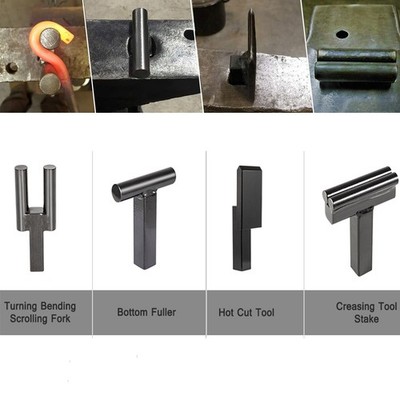Blacksmith Anvil Hardy Tool Set 1'' Turning Bending Scrolling Fork Hot Cut Tool