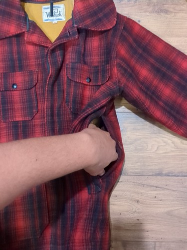 Vintage Woolrich Wool Hunting Jacket Buffalo Plaid Coat Mackinaw 1960's Size 42 - Picture 15 of 19