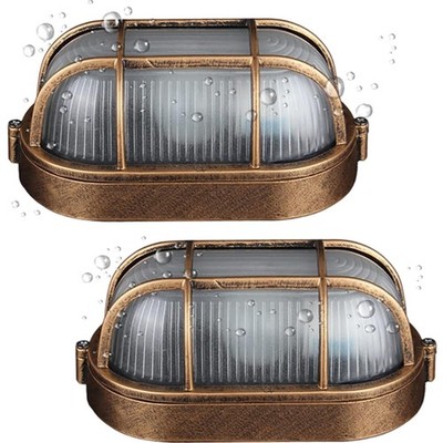 Industrielle Außenbeleuchtung, Oval, Aluminium, Rost- und Korrosionsbeständig