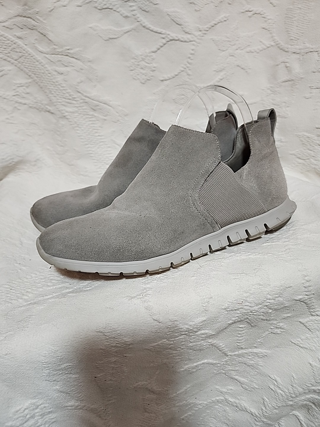 Women's Cole Haan Zerogrand Grey Suede Slip On Shoes Size 8.5M