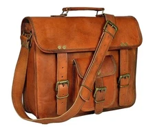 Handmade Vintage New Travel Laptop Men's Messenger Brown Shoulder Bag