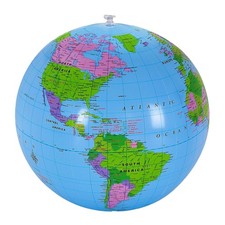 16 Inch Inflatable Globe,Blow up World Globe Beach Ball,Inflatable Earth Beach B
