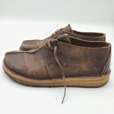 B6 Clarks Originals Desert Trek Shoes Mens Size 9.5 Brown Leather 21621