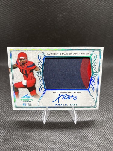 2020 Leaf Trinity - Patch Auto Khalil Tate #PA-KT1 Platinum Foil /50 (AU,...