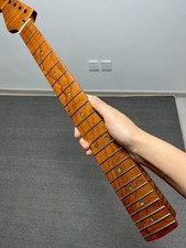 Stainless 22Fret Left hand headstock Roasted Maple flame Electric guitar neck