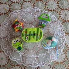 Sanrio Kerokerokeroppi Mascot Cute Character Plush Keychain New Rare Gift