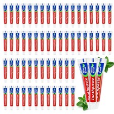 60 Tubes Bulk Travel Size Mini Toothpaste, 0.35 oz Mint Single Use 60