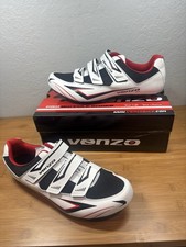 Zapatos de ciclismo de carretera Venzo para hombre cierre de 3 correas talla 13 con clips para tacos