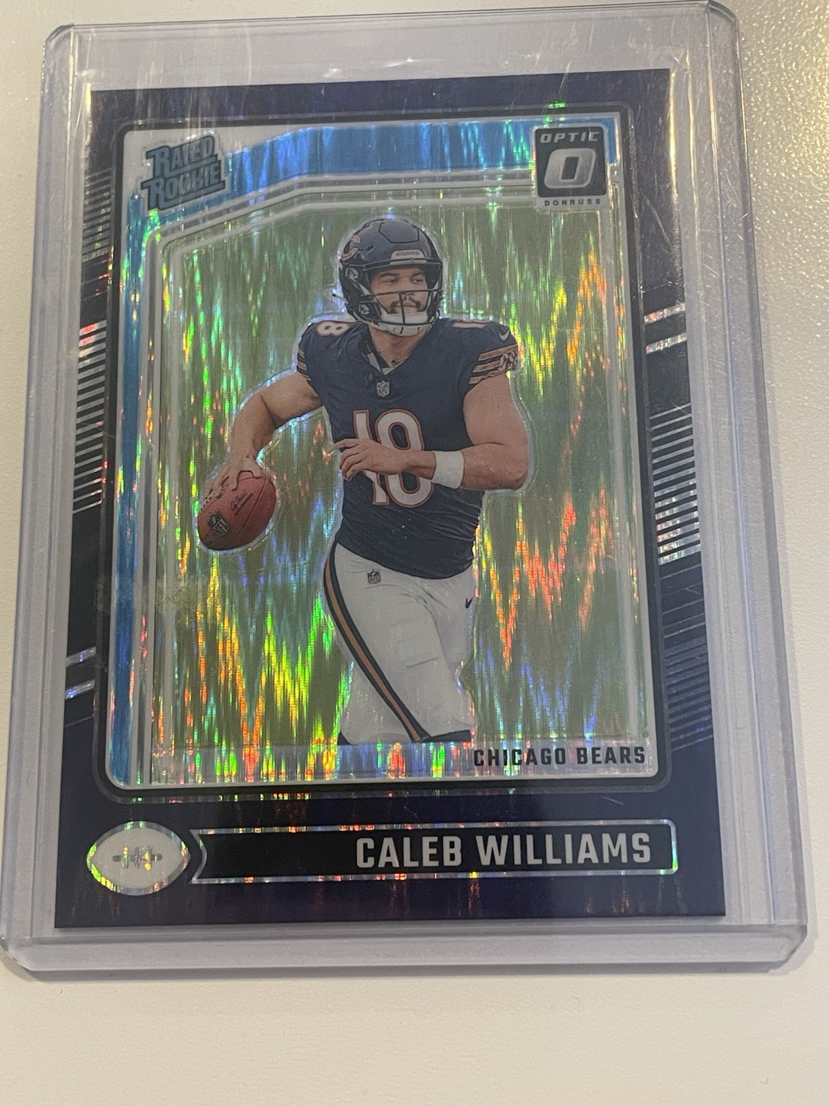2024 Panini Donruss Optic - Rated Rookie Caleb Williams #201 Purple Shock Prizm 