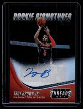 Troy Brown Jr. 2018-19 Panini Threads Rookie Autograph Auto Card /95 #13. rookie card picture