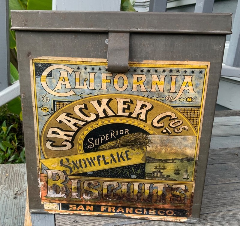RARE Antique California Biscuit Cracker Snowflake  San Francisco Advertising