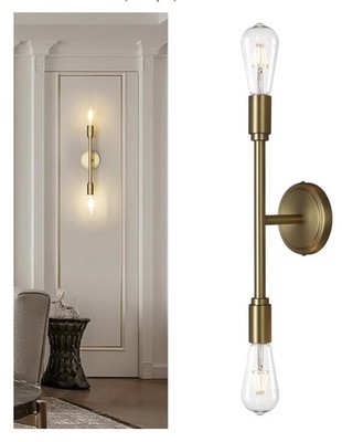 2 Light Bathroom Wall Sconce Antique Bronze Dual Light Industrial Wall Light