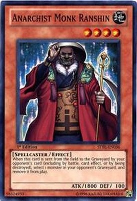 Yugioh - Anarchist Monk Ranshin (Super Rare) (1st Edition) - STBL-EN036 (P)