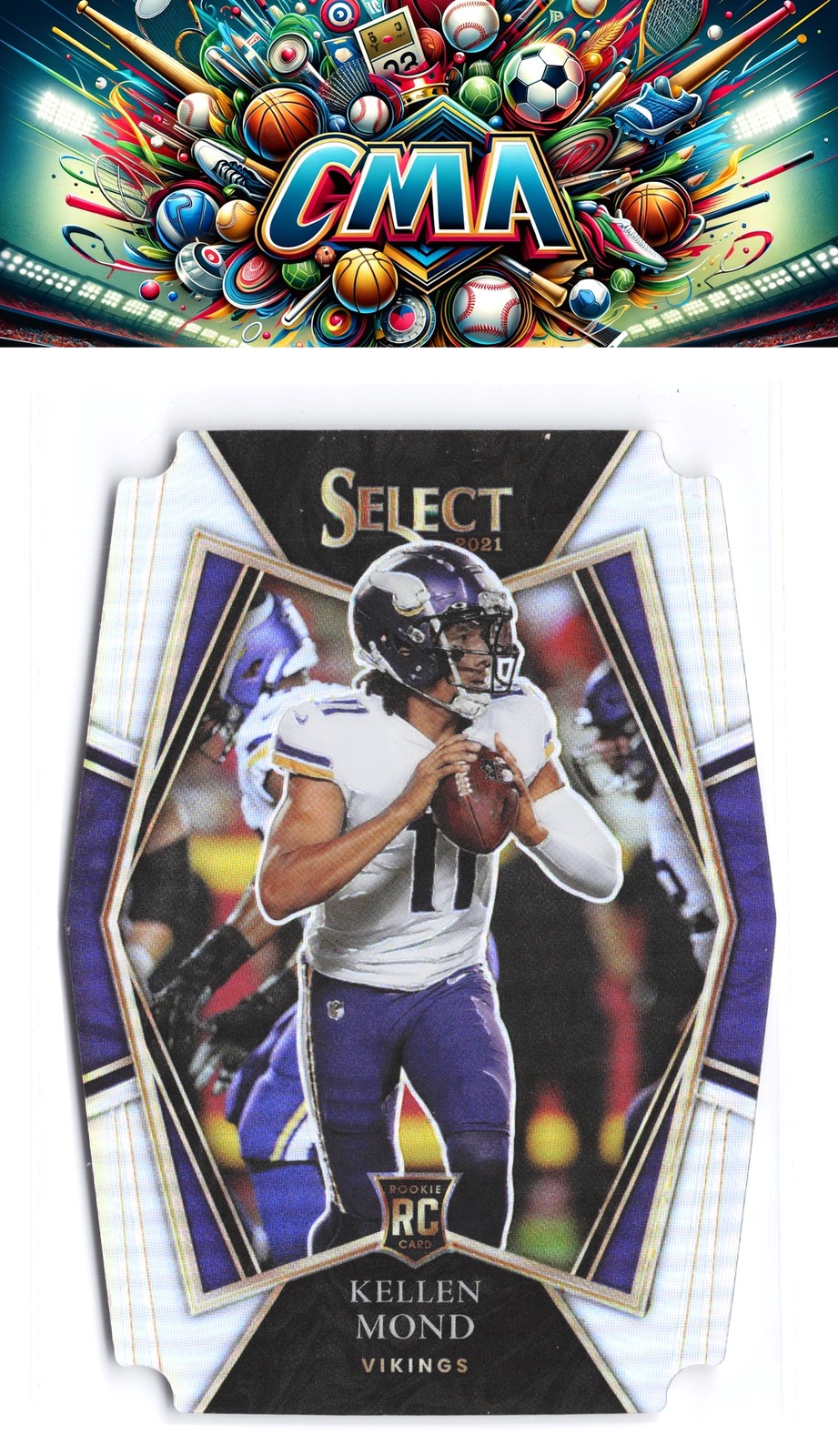 2021 Panini Select #164 Kellen Mond Silver Prizm Die Cut