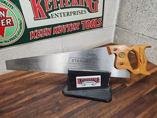K251 Near Mint antique STANLEY Sweetheart No. 780 20" Tool Box Saw 9pt
