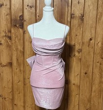 Pink glitter mini dress from windsor X-small juniors 