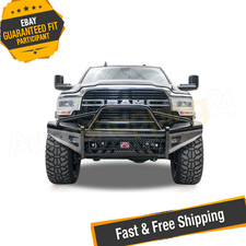 Fab Fours Dr19-s4462-1 Black Steel Front Bumper For 2019-2022 Dodge Ram 2500 Hd