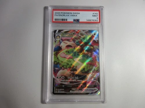 PSA 9 Snorlax Vmax Sword & Shield Pokemon Card