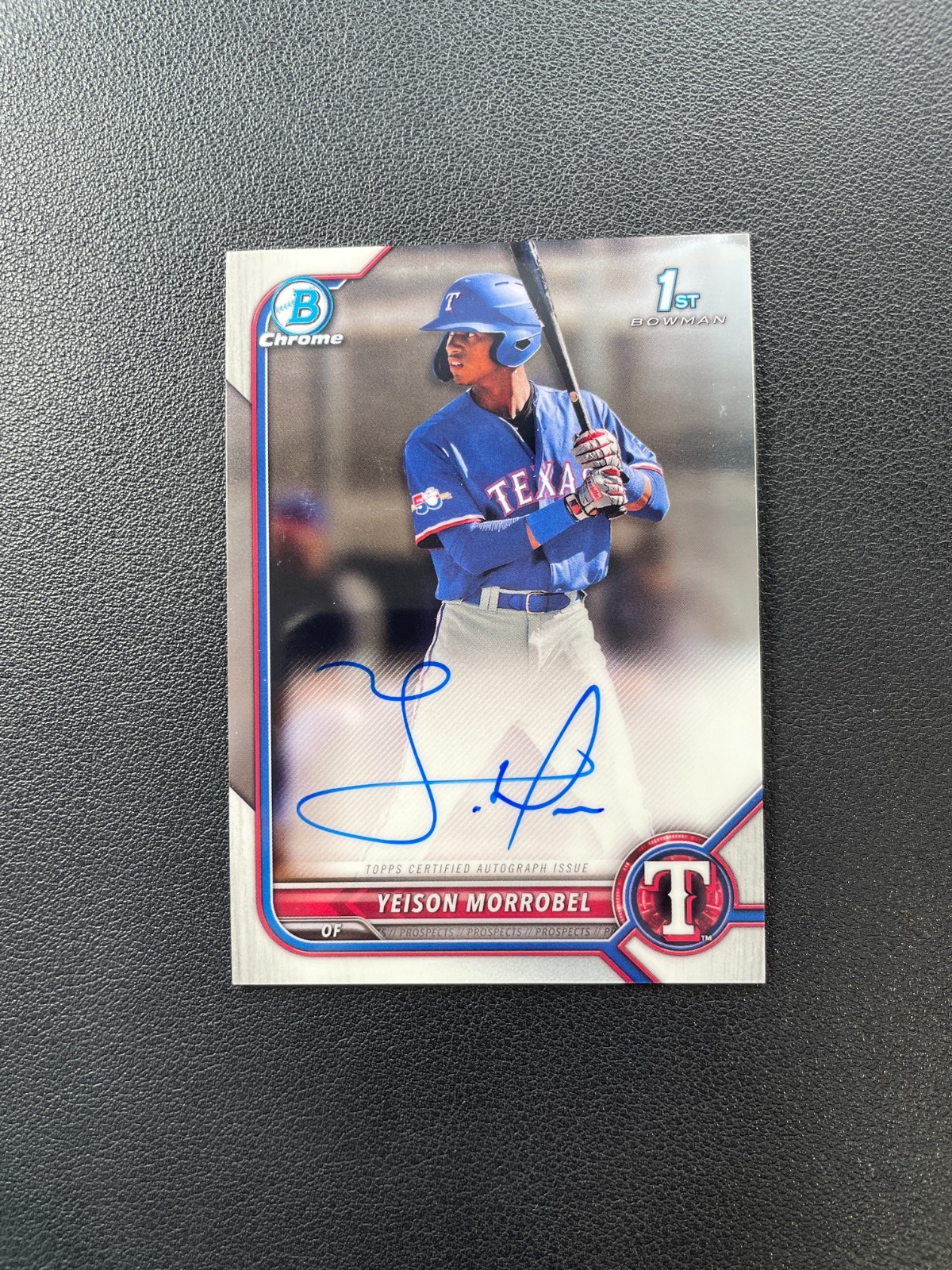 2022 Bowman Chrome #CPA-YML Yeison Morrobel 1st Prospect Chrome Auto BJDEL
