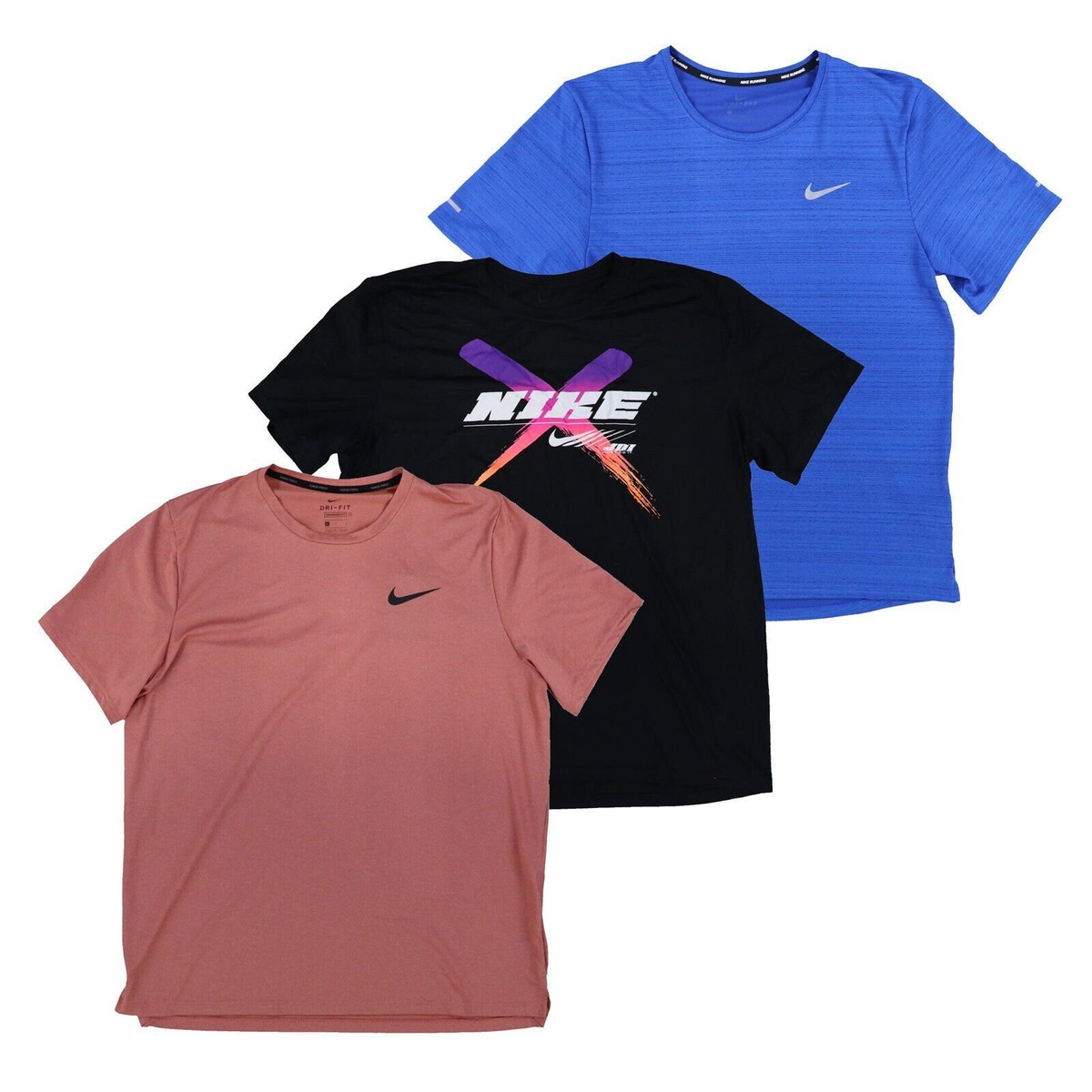 Nike Mens Dri-Fit Performance T-Shirt Crew Neck Short Sleeve