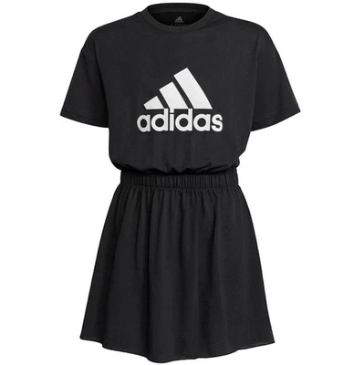 Adidas Dance Dress Damen Mini Kleid Logo Tennis T-Shirt Kleid schwarz/weiß XS S - Bild 1 von 4