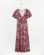 Oliver Bonas Womens Pink Midi Dress