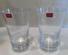 Baccarat Vega Crystal Highball Water Glasses Set of 2 Heavy Base France 5 1/2  