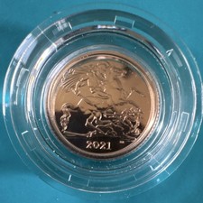 2021 Half Sovereign St George & Dragon 22 Carat Gold