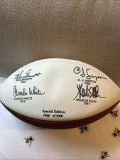 Mike Garrett, O.J. Simpson, Charles White Marcus Allen Signed Football