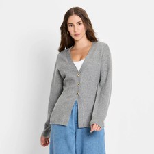 Women's Nipped Waist Cardigan - Future Collective Gray S