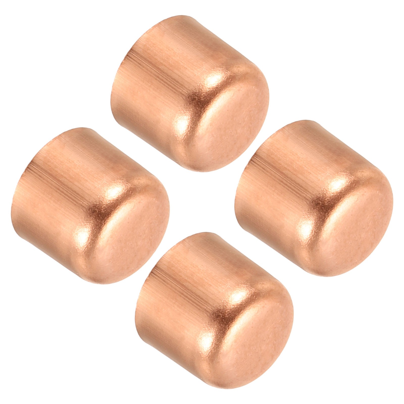 4 Pcs 1/2 Inch ID Copper Pipe Fitting End Cap Sweat Plug Solder Connection