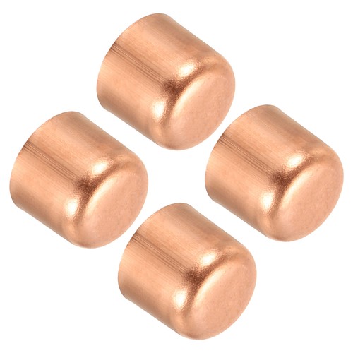 4 Pcs 1/2 Inch ID Copper Pipe Fitting End Cap Sweat Plug Solder Connection