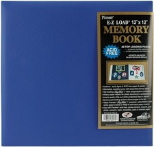 Pioneer Pastel Leatherette Post Bound Album 12"X12" Sea Blue