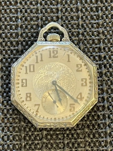 Vintage 1915 Elgin Pocket Watch 12s 15j Gr. 315 Gold Filled Ornate Octagon Case