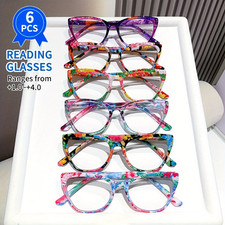 Anti-Blue Light Reading Glasses - 2.0 Strength - 6 Pairs - NEW