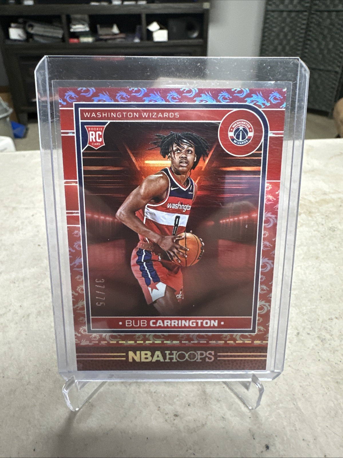 2024-25 Panini Nba Hoops - Rookies Bub Carrington #244 Dragon Year /75 (RC)