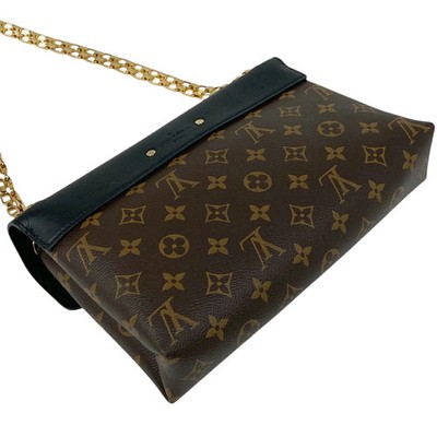 Louis Vuitton Chain Pallas Monogram Noir Bag Double Shoulder Black