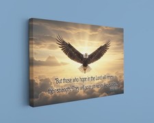 Isaiah 40:31 Bible Verse Canvas Print - Eagle Design