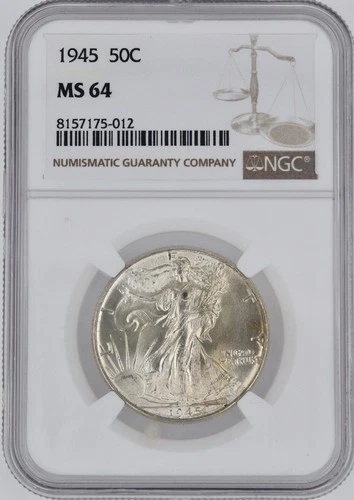 1945-P Walking Liberty Half Dollar NGC MS64
