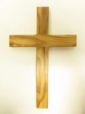 Large 10" Olive Wood Wall Cross - Hand Made in the Holy Land, Jerusalem