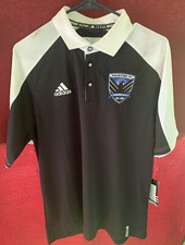 Frontier FC Forever Blue Est. 1951 - Men’s Adidas Medium Polo Hamburg NY NWT !!