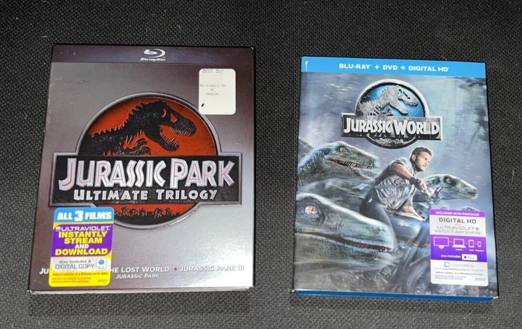 Jurassic Park 1-3 Jurassic World Blu Ray No scratches | eBay