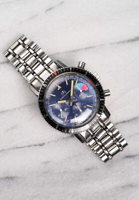 Vintage Ollech and Wajs Chronograph 1970s Manual Wind Valjoux 72