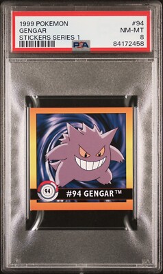 1999 Artbox Pokemon Stickers Series 1 Gengar 94 PSA 8 LOW POP | eBay