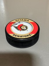 Zack Ostapchuk signed Ottawa Senators hockey puck EXACT PROOF