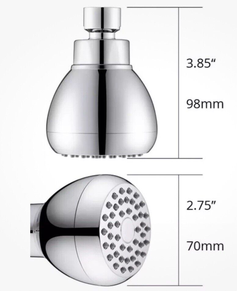 WASSA High Pressure Shower Head 3 Inch Shower Head Chrome Finish eBay