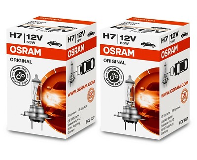 OSRAM H7 Original 12V H7 55W Halogenlampe Autolampe Autobirne Scheinwerfer 2x
